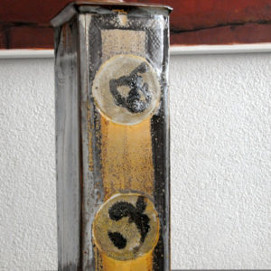 Flacon haut carré /2 cartouches ronds