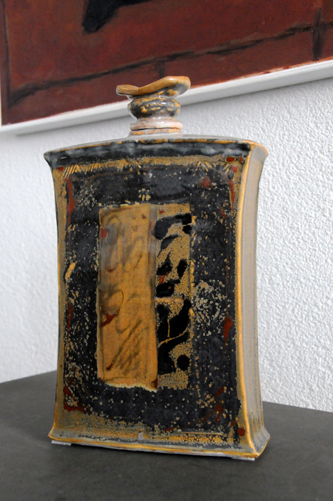 Flacon moyen gris / jaune