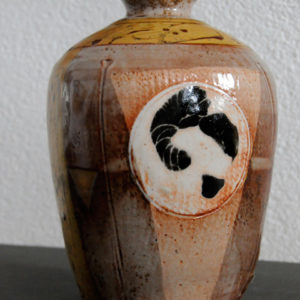 Vase tourné Dobin jaune