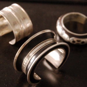 Bracelet ébène et argent