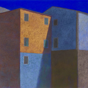 Façade jaune-bleu