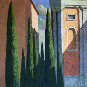 Cyprès et Façade - Orvieto