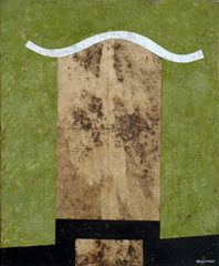 Sans titre /vert-beige/noir