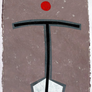 "T" avec point rouge