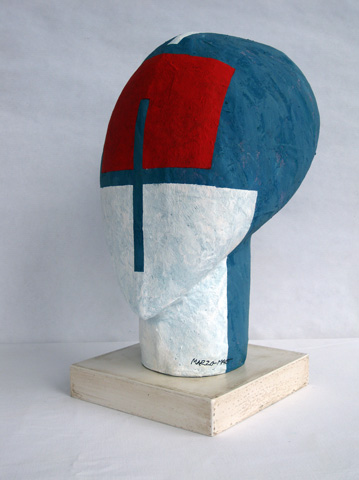 Tête 0812 - blanc, bleu, rouge