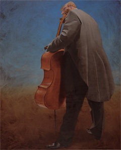 Violoncelliste debout
