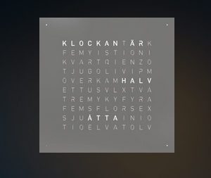 Qlocktwo Earth 45 - face acier