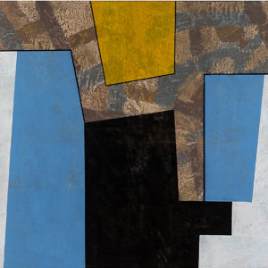 At0721- Composition jaune, noir et bleu