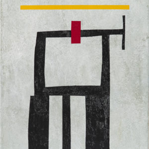 At0921 - Forme noire avec rouge et jaune
