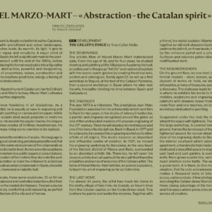 Textes Anglais de la monographie "Abstraction" (inclus avec la Monographie)