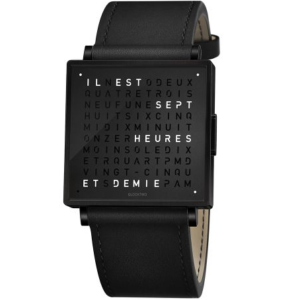 Qlocktwo W - acier pvd noir