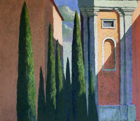 Cyprès et Façade – Orvieto