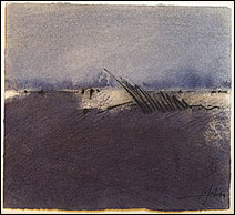 Paysage bleu-violet