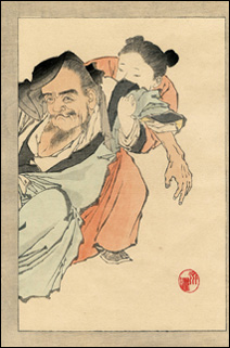 Homme ivre et enfant