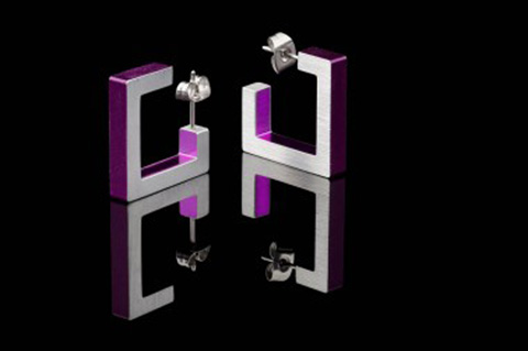 Boucles d'oreille CLIC O11P lilas
