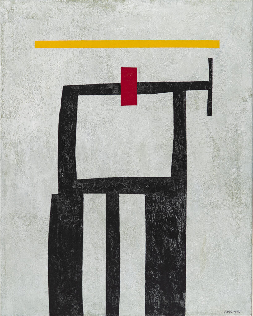 At0921 – Forme noire avec rouge et jaune