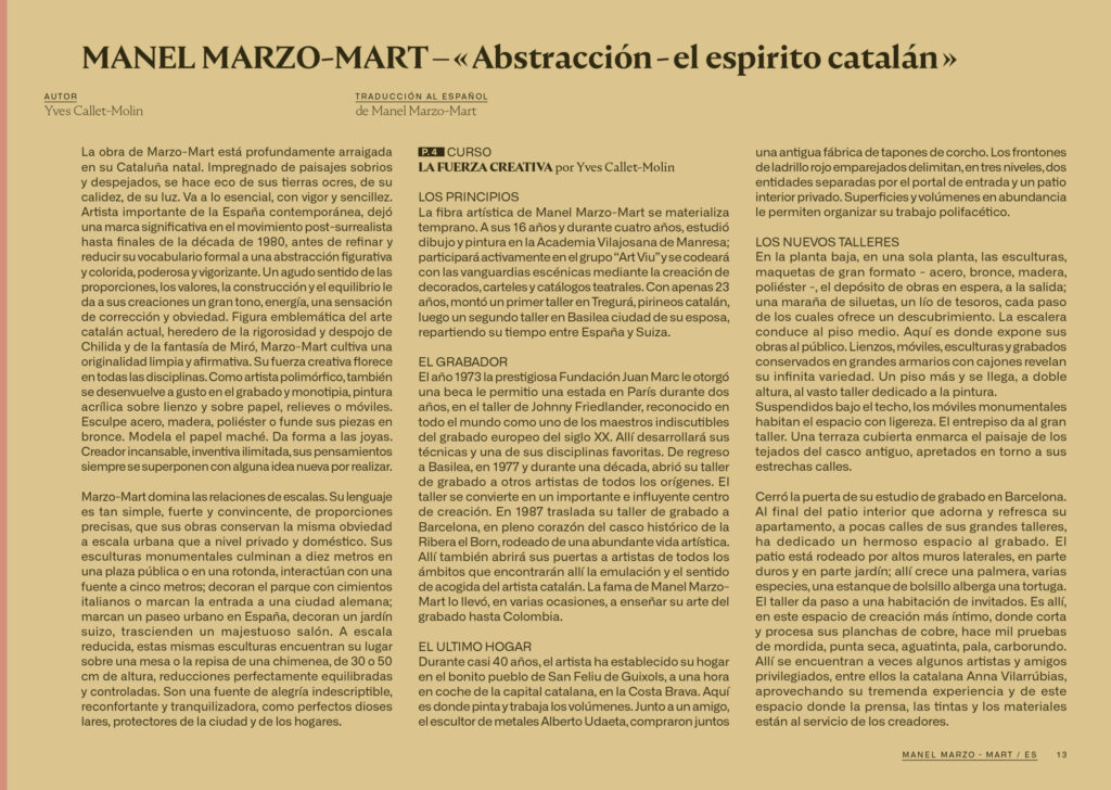 Textes Espagnol de la monographie “Abstraction”