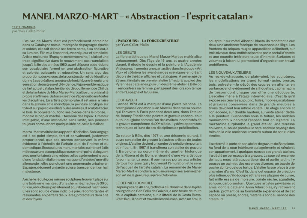 Textes Français de la monographie “Abstraction”