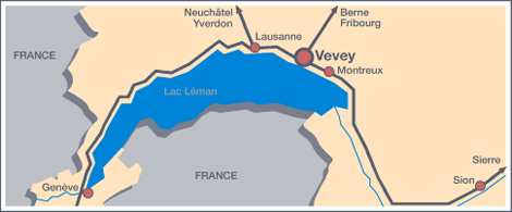 Situation régionale - Vevey sur le Léman