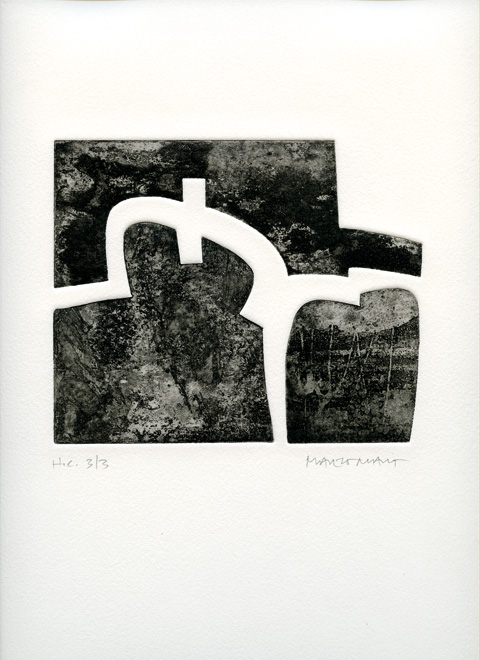 Temple / eau-forte et découpe