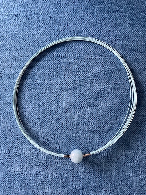 Collier bleu ciel et aigue-marine